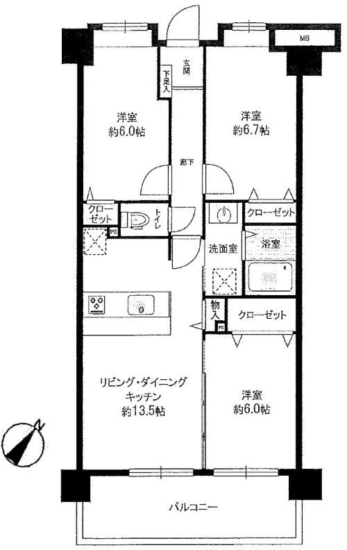 ダイアパレス幕張タイムズガーデン図面NO2